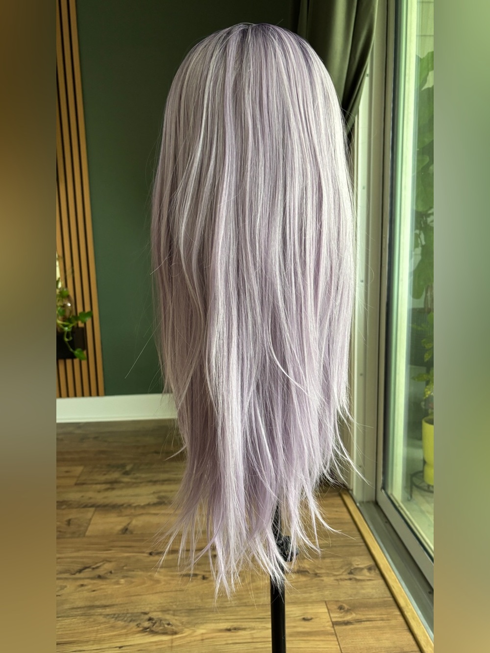 Lavender Long Straight Wig for Women - Soft Pastel Purple
